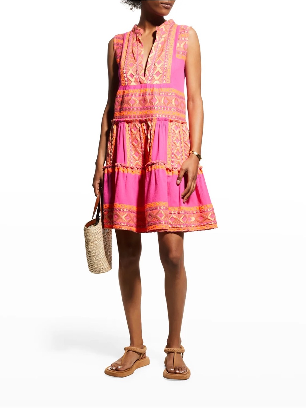 🆕 Lace the Label Embroidered Sleeveless Mini Dress in Fuschia